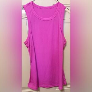 Hot Pink Ribbed Knit Tank Top Size Small